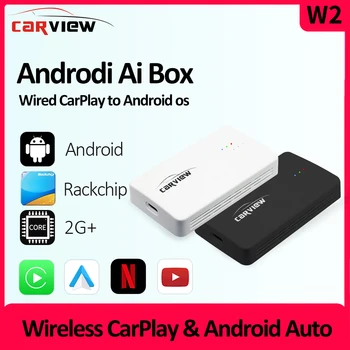 CARVIEW 3 in 1 Andoroid Bezvadu CarPlay Ai Lodziņā Adapteris Android Auto USB Plug and Play 4-Kodolu Netflix, YouTube Smart Box