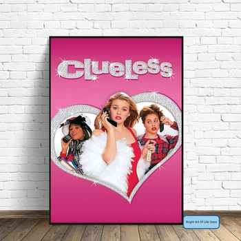Clueless (1995) Filmas Plakāts Vāka Fotogrāfiju Audekls Drukāt Sienas Mākslas Mājas Dekoru (Bez Rāmja)