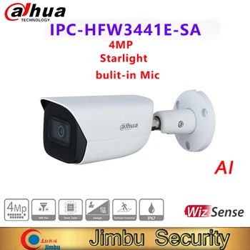 Dahua 4MP IS Fiksētā fokusa Bullet WizSense Kamera HFW3441E-SA Klasifikācija un Precīzu noteikšanu Transportlīdzekļu un Cilvēku Webcam