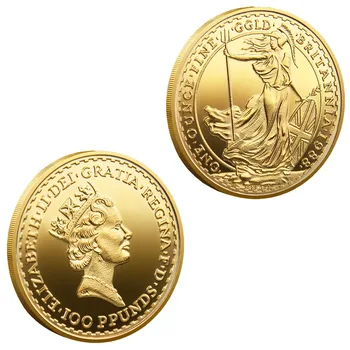 Dieviete Kara Atēna Britannia Kolekcionējamus Zelta Pārklājumu Suvenīri un Dāvanas Radošo Dāvanu Vākšana Piemiņas Monētu