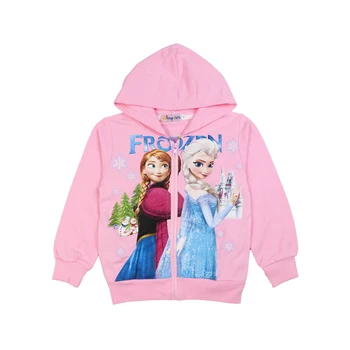 Disney Jaunā Pavasara Rudens Meiteņu Mētelis Ziemas Kokvilnas Saldēti 2 Anna Elsa Princese Ziedu Kapuci Outwear Bērniem Jaka Modes Apģērbi
