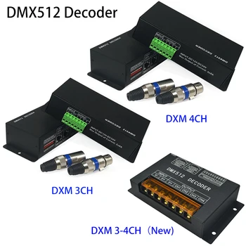DMX512 Dekoderi LED Reostats, Vadītāja RGBW Kontrolieris DMX-512 3 4 Kanālu Dekoderi Kontrolieris Reostats Par RGB RGBW LED Lentes 3-4 CH*8.A