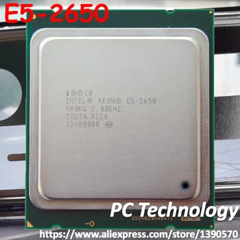 E5 2650 Oriģinālā Intel Xeon E5-2650 CPU Procesors SR0KQ C2 2.0 GHz, 95W 20MB 8-Core LGA2011 Procesora Bezmaksas piegāde