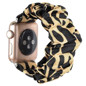 Elastīga Pulksteņu Siksniņas apple skatīties scrunchie Joslām, Sērija 5 4 3 2 joslas 38mm 40mm 42mm 44mm Watchband par iwatch Aproces cilpu