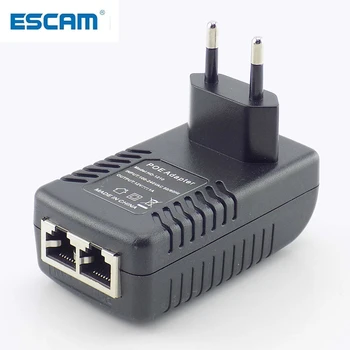 ESCAM 12V 1A POE Inžektors Sienas Kontaktdakšu POE Switch Barošanas Adapteri Bezvadu Ethernet Adapteri IP Kameras CCTV MUMS/ES Plug G16