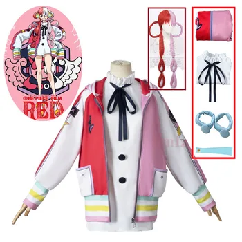 FILMU Merah UTA Cosplay Anime VIENS GABALS cosplay kostīmu Spraudeņos meita meitene rozā jaka svārki piedurknēm sieviete kleita, mētelis, uzvalks