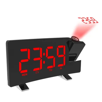 FM Radio Projekcijas LED elektroniskais Pulkstenis, Smart Alarm Clock Skatīties Galda Elektronisko Darbvirsmas Pulksteņi Pamosties Pulksteņa Laiku Atlikt, 2 Signalizācijas