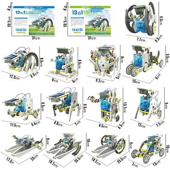 Forši 13 1 Saules Enerģijas Robots Komplekts, DIY (do it yourself, Rotaļlietas, Saules Powered Rotaļlietas Transformācijas Robotu Komplektu Izglītības Dāvanu Rotaļlietas Bērniem Zēns