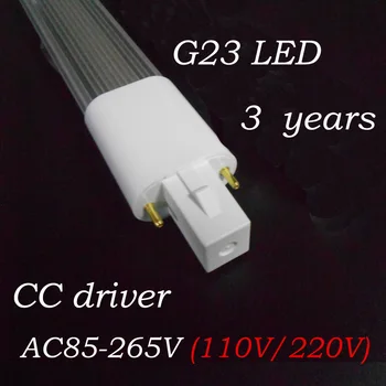 G23 LED tube lampa 4W 6W 8W 10 reālā jauda 35 28 18 gab SMD 2835 G23 LED lampa PL lampas 110V 120V 220V silts balts/balts, 2gab/daudz