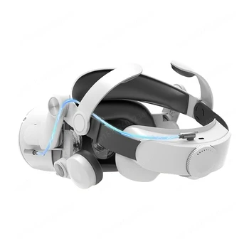 Galvas Siksna VR Jauda Banka Oculus Quest 2 Elite Siksna ar 5000mAh Bateriju Skaņas Savējos Oculus Quest 2 Aksesuāri
