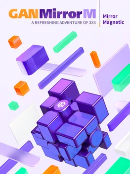 Gan Spogulis M,Profesionālās,Puzzle Rotaļlietas, Antistresa,Lietie Pārklājumu,Bērnu Dāvanas Gan Spogulis Cube 3X3 Magnētisko Fidget Rotaļlietas