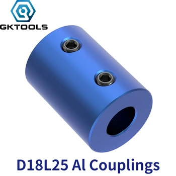 GKTOOLS D18L25 Alumīnija Sakausējuma Sakabes Nesa 3/4/5/6/6.35/8/10mm Melna Elastīgi Vārpstu Sakabes 3D Printeri Stepper Motor Daļas
