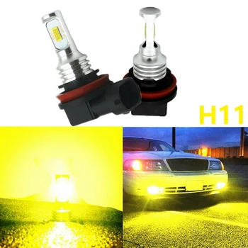 H8, H11 H16 80W 4000LM 3000K Dzeltena Tech LED Miglas lukturis Konversijas Spuldzes Komplektā