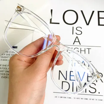 Ir 2021. Jaunu Kvadrātveida Plastmasas Glāzes Anti-Zila Gaisma Sievietes Brilles Optiskās Klasiskās Vīriešu Tuvredzība Pārredzamu Recepšu Brilles