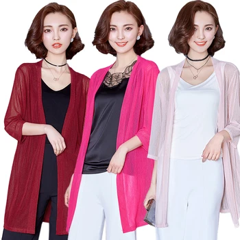 Ir 2021. Sieviešu Vasaras Kimono Jaka Acs Pārredzamu Saules Šifona Blūze Zaudēt Īsā Plus Lieluma Krekls Cietā Pludmales Cover Up Outwear