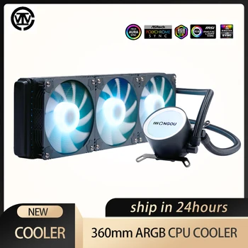 IWONGOU Ūdens Dzesētājs Cpu ARGB Vara Heatsink Par LGA 2011 X99 X79 Procesoru, Dzesētājs 1151/1155/AMD120mm Šķidrums, Dzesēšanas PC ventilatori
