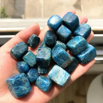 izlases dabas zilā apatite kvarca kristāls krītoties cube akmeņi reiki dziedināšanas mājas apdare pārdošanai 100g
