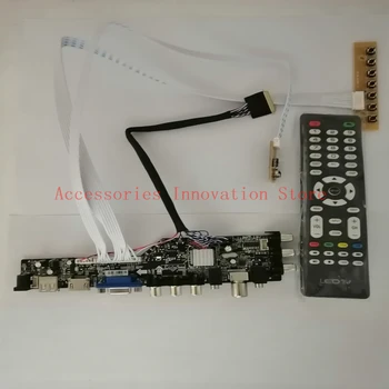 Jauns DVB-T2, DVB-C Monitoru Komplekts N156B6-L0B Rev. C1 N156B6 L0B Rev C2 TV+HDMI+VGA+USB 1366X768 LCD LED Ekrānu Kontrollera Draiveri Valde