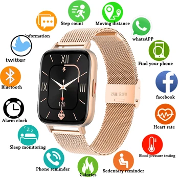 Jaunu 1.69 Collu Bluetooth Atbildēt uz Zvanu Smart Watch Sievietēm, Vīriešiem, Pilna Touch Sastādīšanas Zvanu Fitnesa Tracker IP67 Waterproof Smartwatch Sievietēm