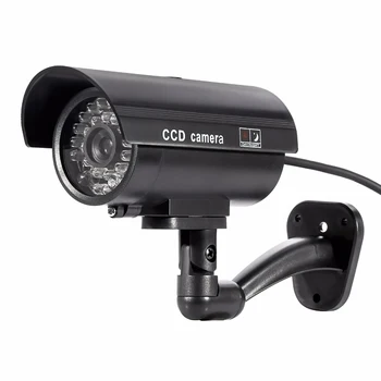 Jaunu Fake Dummy Kameras Bullet Ūdensizturīgs Āra Iekštelpu Mājas Drošības Kameras CCTV Video Novērošanas Kamera Ar Mirgojošu Sarkanās LED