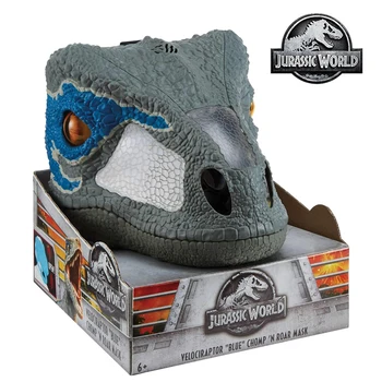 Jurassic Pasaules FMB74 Chomp ' n ' Rēkt Maska Velociraptor Blue Skaņas Efektu Dinozauru Maska Cosplay Dinozauru Darbības Rādītāji Rotaļlietas FMB74