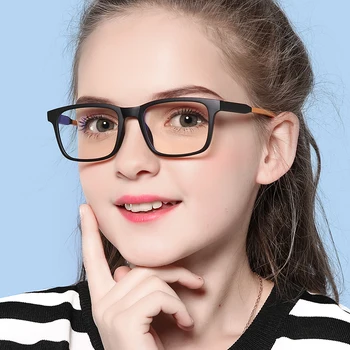 JŪLIJS Zilā Gaisma Pretbloķēšanas Brilles Bērniem, Modes Elastīga TR90 Rāmis Vienkāršā Datoru Spēļu Brilles Bērniem, Briļļu Meitenes 6605