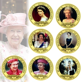 Karaliene Elizabete II Zelta Pārklājumu Monētas Burvju Queen ' s Challenge Monētas Viņas Majestātes Karaļa Metāla Monētas Fani Kolekcija