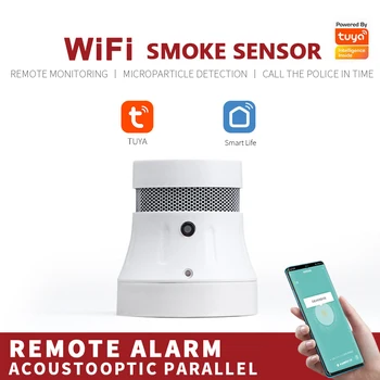 karstā Tuya wifi Dūmu Sensors Smart Home Ugunsdrošības Signalizācijas Detektoru APP Tālvadības Signalizācijas Home Drošība Darbā Ar Tuya Smart Dzīve