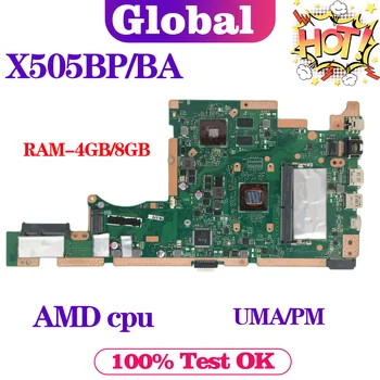 KEFU X505BP Mainboard Par ASUS Vivobook X505BA A505B F505B K505B V505B S505B Klēpjdators Mātesplatē E2 A4 A6 A9 4GB/8GB-ATMIŅA UMA/PM