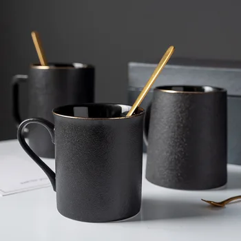keramikas krūze tumbleri tazas de ceramica creativas tējas akrobāts kafijas tases piena krūzes jaunums lielu vintage mājas black kauss