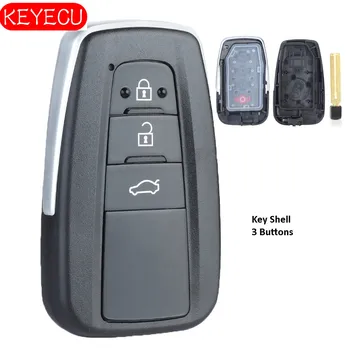 Keyecu 3 Pogu Nomaiņa Smart Remote Taustiņu Apvalks Gadījumā Fob Toyota C-HR RAV4 Prius 2018-2019