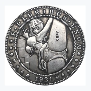 Klaiņot Niķeļa 1921-D ASV Morgan Dolāru Monētas Kopiju Tips 95 Seno Vintage Monētas