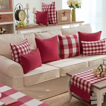 klasiskā kokvilnas veļu, liels lietussargs spilvens segums dīvānu bordo pleds modelis spilvendrāna dīvāns sarkanvīna spilvena segums