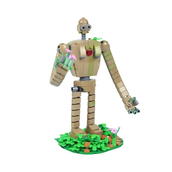 KM Anime Attēls Laputa Robots Karavīrs Pils Sky Celtniecības Blokus Uzstādīt Raksturs Brickheadz Ķieģeļu Modelis DIY Bērnu Rotaļu Dzimšanas dienas Dāvana
