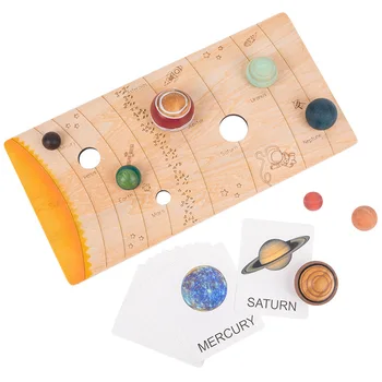 Koka Saules Sistēmas Puzzle Pirmsskolas Izglītības Planētām Jigsaw Montessori Zinātnes Atbilstošas Rotaļlietas Kosmosa Aizņemts Valdes Bērniem