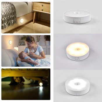 Kustības Sensors LED Gaismas USB Nightlights Iekasējams Lampas Virtuves, Guļamistabas, Kāpnes, Gaitenis Kabinets Skapis drēbju Skapis, Nakts Apgaismojums,