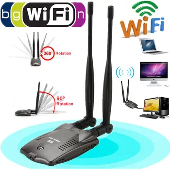 KuWFi Bezvadu USB Wifi Adapteri 150Mbps USB Antena RT8192 Palielinātu Datora Signālu Tīkla Kartes Ar 2*7dBi Antena