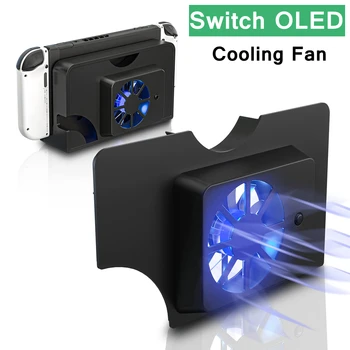 Lai Pārslēgtos OLED Spēļu Konsole Stāvēt Siltuma Izkliedi Ventilatoru Kontrolieris Doks Ārējo USB Dzesēšanas Ventilatori N-Slēdzis OLED Piederumi
