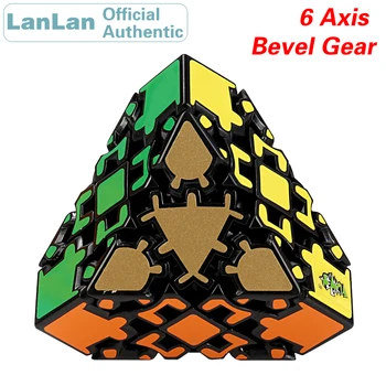 LanLan 6 Ass Koniskais Pārnesums Magic Cube Ātrums Puzzle Antistresa Prāta Spēles Izglītojošas Rotaļlietas Bērniem