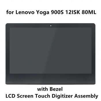 LCD Ekrāna Displeja Panelis Pieskarieties Digitizer Stikla Asamblejas+Rāmis Lenovo Jogas 900S 900S-12ISK 80ML Jogas 4S 1920x1080
