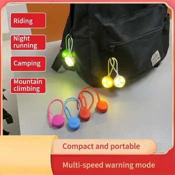 LED Silikona Mugursoma Light 3 LED Velosipēdu Pārgājienu Izcelt Vieglo Portatīvo Velosipēdu Astes Gaismas Brīdinājuma Gaismas Āra Flash Gaismas