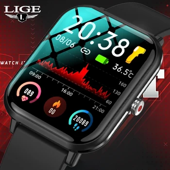 LIGE 2022 Jaunu Pielāgotu Skatīties Sejas Sporta Smart Skatīties Vīrieši IP68 Ūdensnecaurlaidīga Sirdsdarbības Ātrums, asinsspiediens Sievietēm Smartwatch Android, IOS