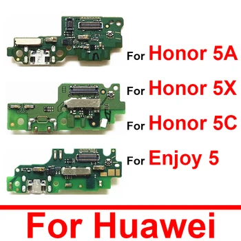 Lādētāja USB Ligzda Valdes Huawei Baudīt 5 AL00 TL00 CL10 / Gods 5.A 5.C 5X Uzlādes Ostas Dokā, USB Valdes Rezerves Daļas