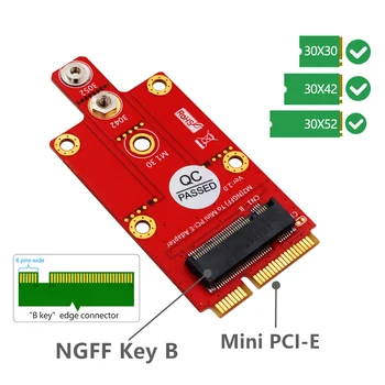 M. 2 Taustiņu B, lai Mini PCI-e Adapteris NGFF M2 Mini PCI Express PCIe 3G 4G 5G Modulis Nodrošina Pilna izmēra un Pusi-izmērs mPCIe Slots