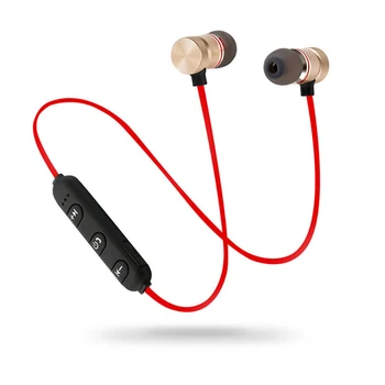 Magnētiskā Bluetooth Stereo austiņu trokšņa slāpēšanas austiņas Darbojas sporta earbuds ar Mic vadu austiņas viedtālrunis PK I7S