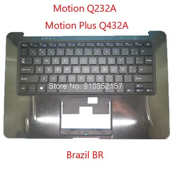 Melns PalmRest un Melna Tastatūra Positivo Kustības Q232A Motion Plus Q432A H003-33 YMS-0075-B D1459 Brazīlija Zilā Zīme Nr. Touchpad