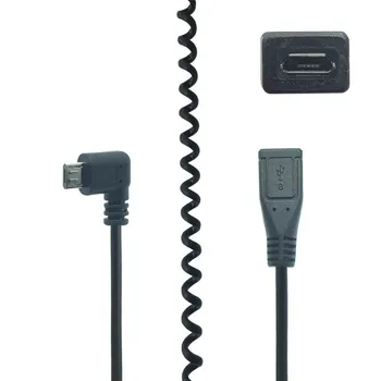 Micro USB 2.0, B Tipa Sieviešu un Vīriešu pagarinātāja Kabelis M/F 90 Grādu labējās Vadu Extender Uzlādes Kabelis Vadu Labas Pārdošanas