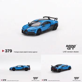 MINI GT 1:64 Bugati Chiron Pur Super Sport Blue Sakausējuma Diorāma Automašīnu Modeļu Kolekcija Miniatūras Carros Rotaļlietas 379 Noliktavā