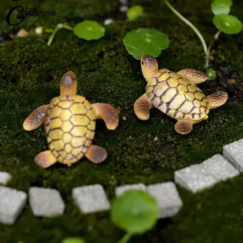 Mini Jūras Bruņurupucis Modelis Sveķu Figūriņas Pasaku Dārzs Miniatūras Zivju Tvertnes Acessories DIY Terārija Ainavu Apdare Mākslīgā