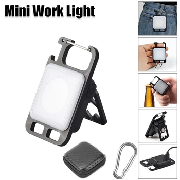 Mini LED Lampiņu Portatīvo Keychain Lampa USB Lādējamu Darba Gaismas 500 Lumeni Kabatas Lukturīti, Āra Kempings Lāpu Gaismas
